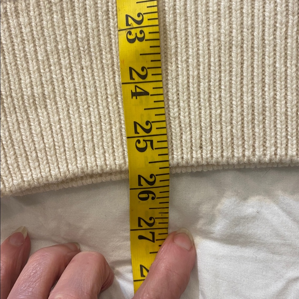 Roots Fair Isle Cream, Red & Green Turtle neck Merino Wool & Cashmere Sweater - Picture 7 of 7